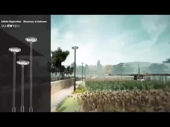 แปลงสี แสงอาทิตย์สวน RGB LED แสงแสงสวนพลังงานแสงอาทิตย์ 800w สําหรับสวน patio