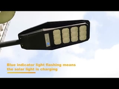 6500K 18W Led Solar Power Street Light สําหรับกลางแจ้ง ด้วยเซ็นเซอร์แสงกลางวัน