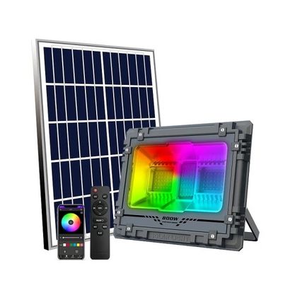 60watt 100w โซลาร์ LED แสงน้ําท่วมกลางแจ้ง tri สีกับเพลงสะท้อน