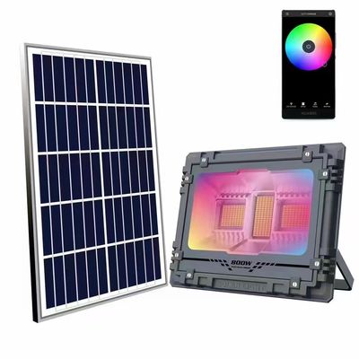 IP65 Rgb Tri Color Solar 60w Led Flood Light With Music Outdoor Reflector แสงไฟฟ้าแสงน้ําท่วมด้วยเสียงดนตรี