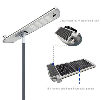 8 เมตร LED Smart Solar Street Garden Light Outdoor Ip65 ทําความสะอาดด้วยตัวเอง