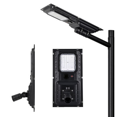 รีโมทคอนโทรลไฟถนนพลังงานแสงอาทิตย์ 180LM / W พร้อมลำแสง 90 * 150 °สำหรับถนนในชนบทและหมู่บ้าน